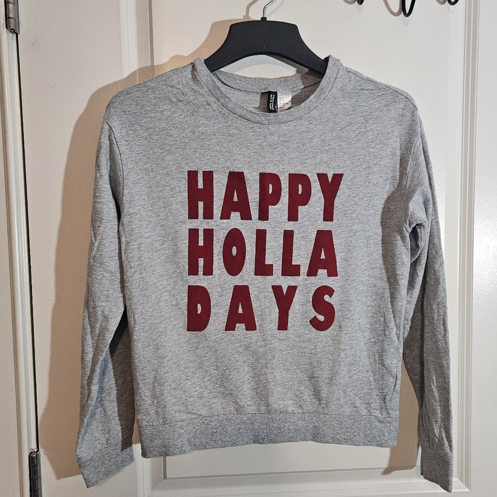 H&M Divided Grey Pullover Sweatshirt Womens Size Small